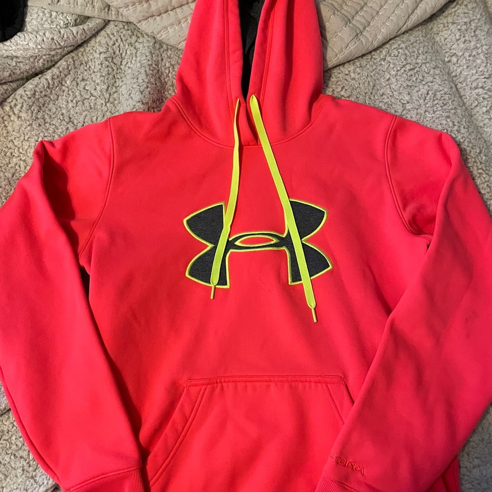 Neon pink under armor hoodie